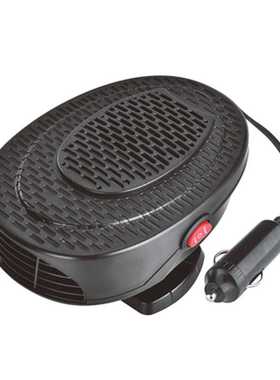 汽车暖风机黑红色150w 12/24v1.5米线 ABS材质车内取暖器车窗除雾