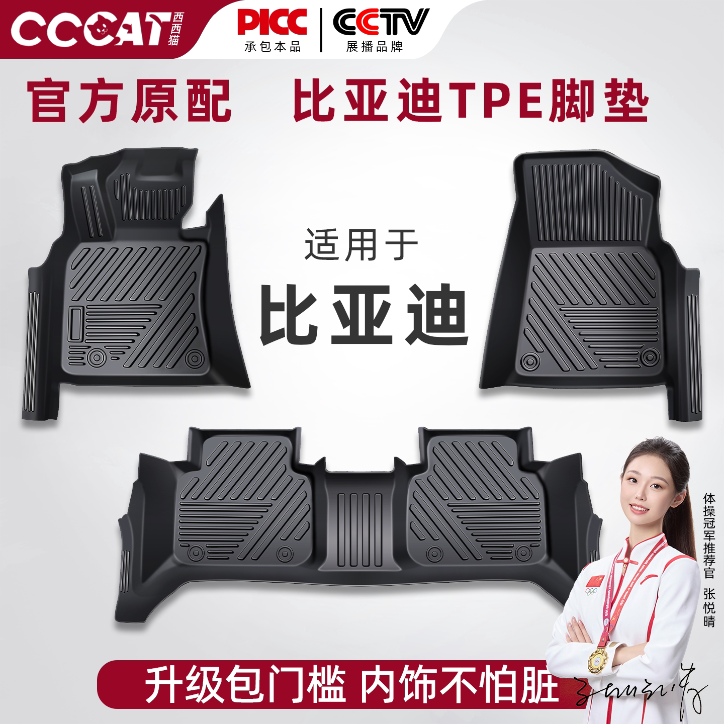 西西猫比亚迪TPE包门槛脚垫