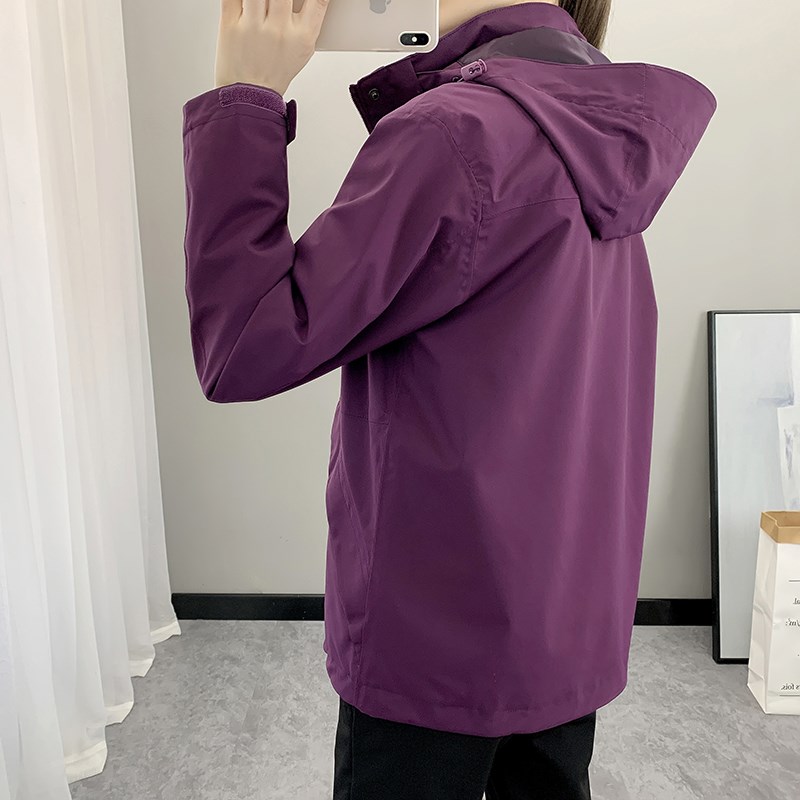 新款冲锋衣女三合一秋冬加厚保暖防风防水透气登山服Y外套套装男