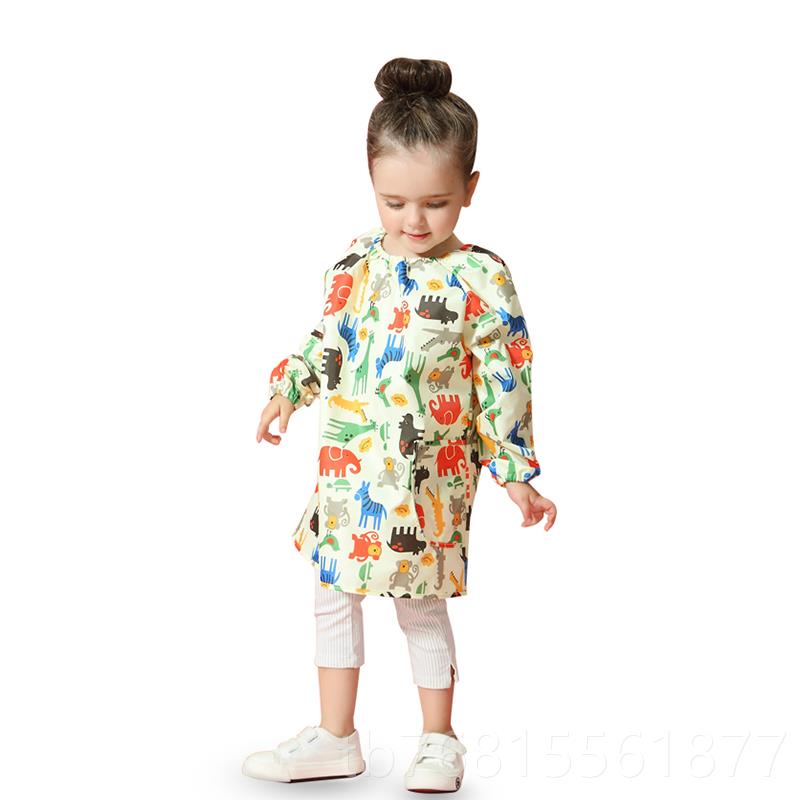 正品之桐儿童罩衣 宝男女童时尚通小孩防护曦服玩沙服防宝水卡画