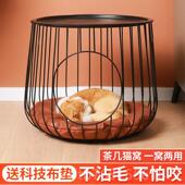 正品 茶几窝大空间墅猫笼屋室舍布偶内猫咪小狗房猫柜保别暖垫猫可