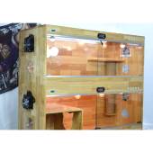 正品 豪华猫别墅猫舍实木产房大型猫柜笼家用室内猫窝猫繁咪育寄养