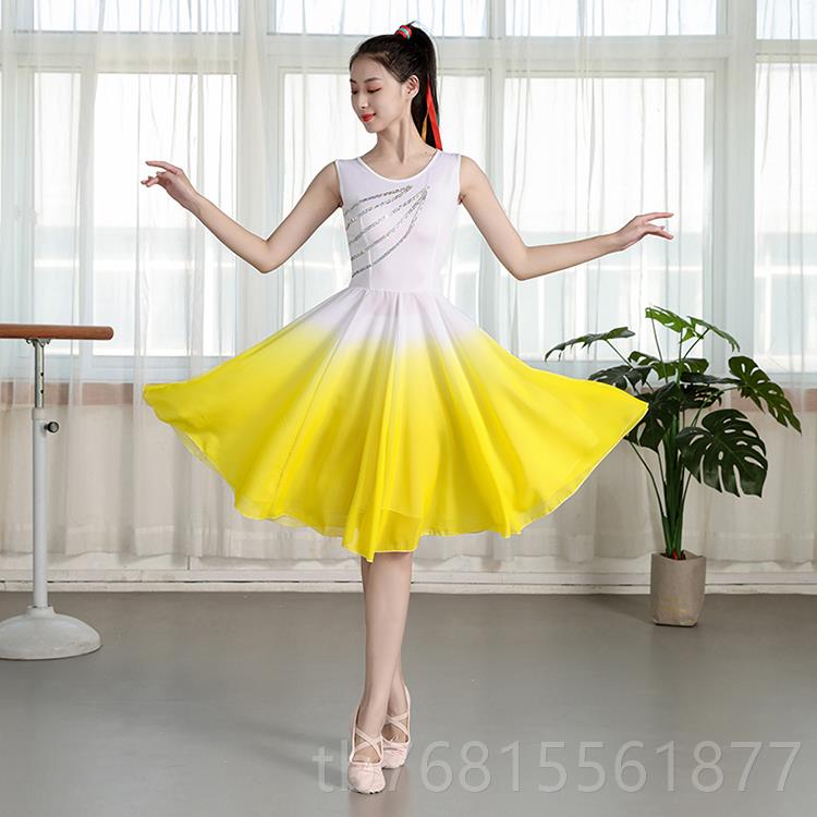 正品现代合舞演出服女青春唱活力开舞蹈连衣裙中学生团表演服装大图片