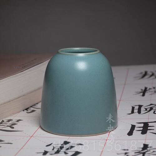 正品文房小水盂景水丞陶瓷笔洗书砚法国画水 台磨墨调盘滴加水德