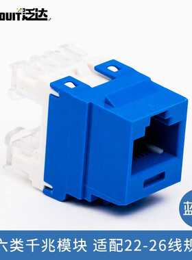 panduit泛达RJ45网络模块 超五/6类非屏蔽超六类屏蔽模块NK688MBU