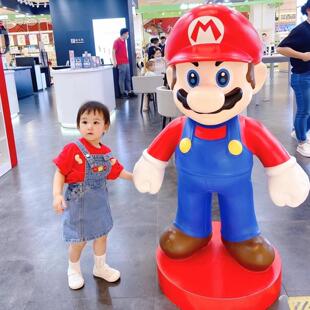 潮玩玛利欧大摆件路易吉雕塑超级玛利欧卡通人物大娃公仔商铺装饰