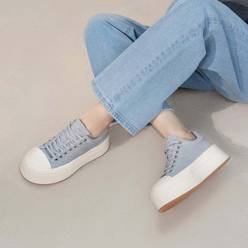 英国品牌SAINTJACK小白鞋女25新款松糕休闲鞋简约百搭厚底板鞋女