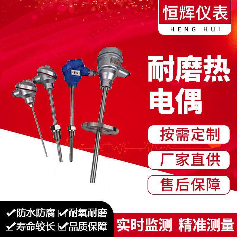 水泥厂耐磨热电偶防爆型K型铠装热电偶WRN轴承热电偶智能
