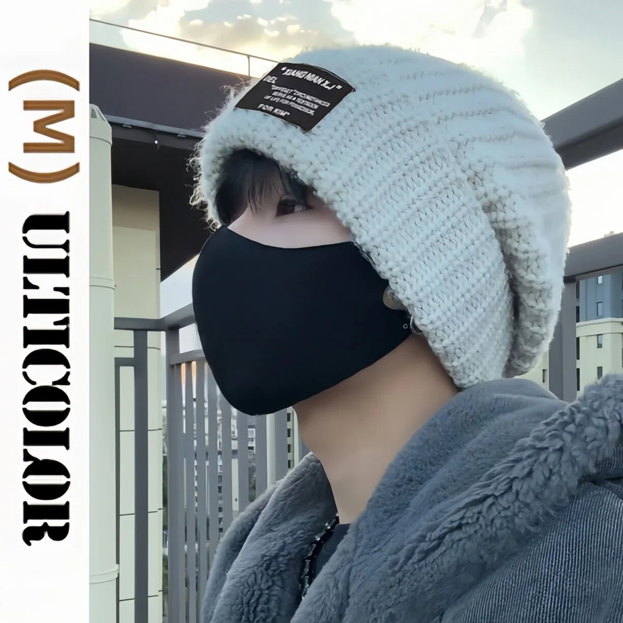 大头围针织帽冬季毛线帽子保暖冷帽男生韩版加厚c