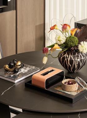 中古包豪斯摆件样板间客厅茶几氛围布置组合高档家居软装饰品设计