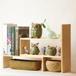 办公室桌面置物架创意宿舍组合收纳书架实木桌面收纳储物盒