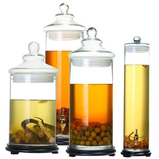 加厚泡酒瓶玻璃泡酒专用酒瓶密封泡酒瓶带龙头泡酒坛高大5 100斤