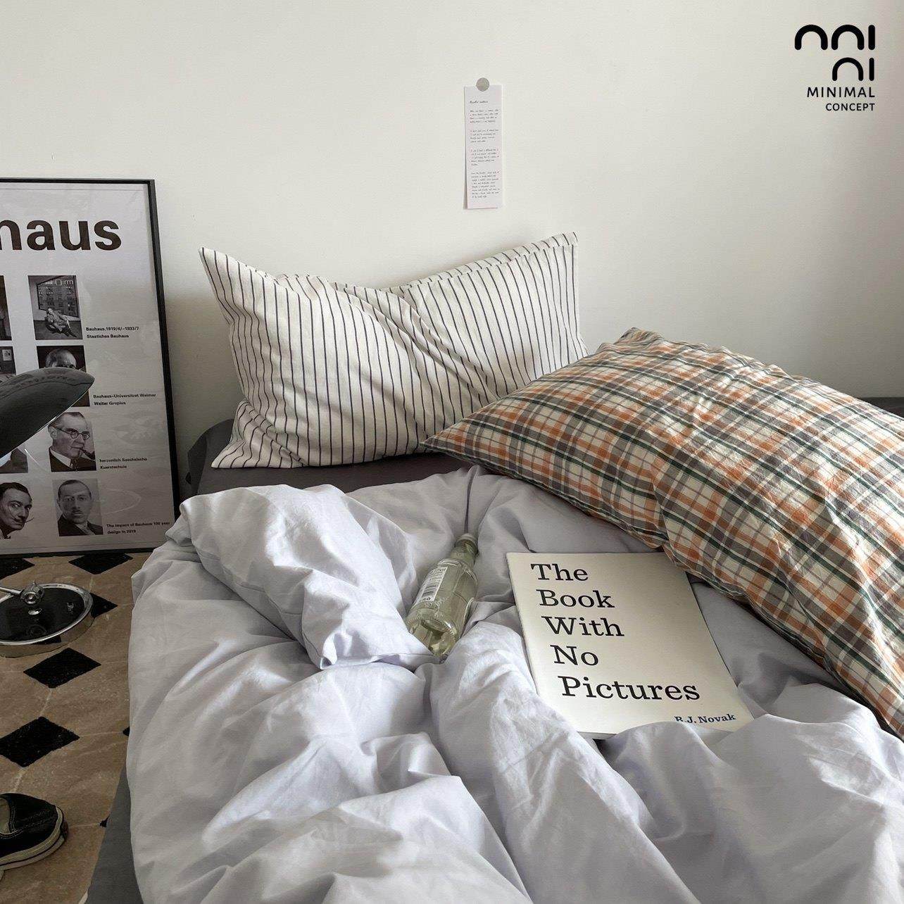 Minimal Concept 【月光旅人】盐系混搭撞色水洗全棉四件套床单