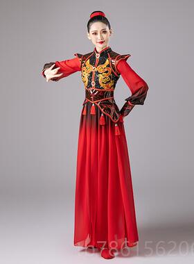 高档古装九州同侠客行象王舞蹈服装武行侠剑汉舞中国服风演出服女