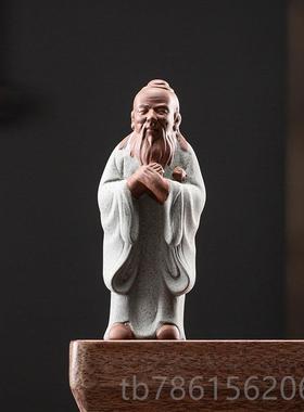 高档小人号中式历史物陶瓷摆件关公老孔子弘一法师子佛像工品艺小