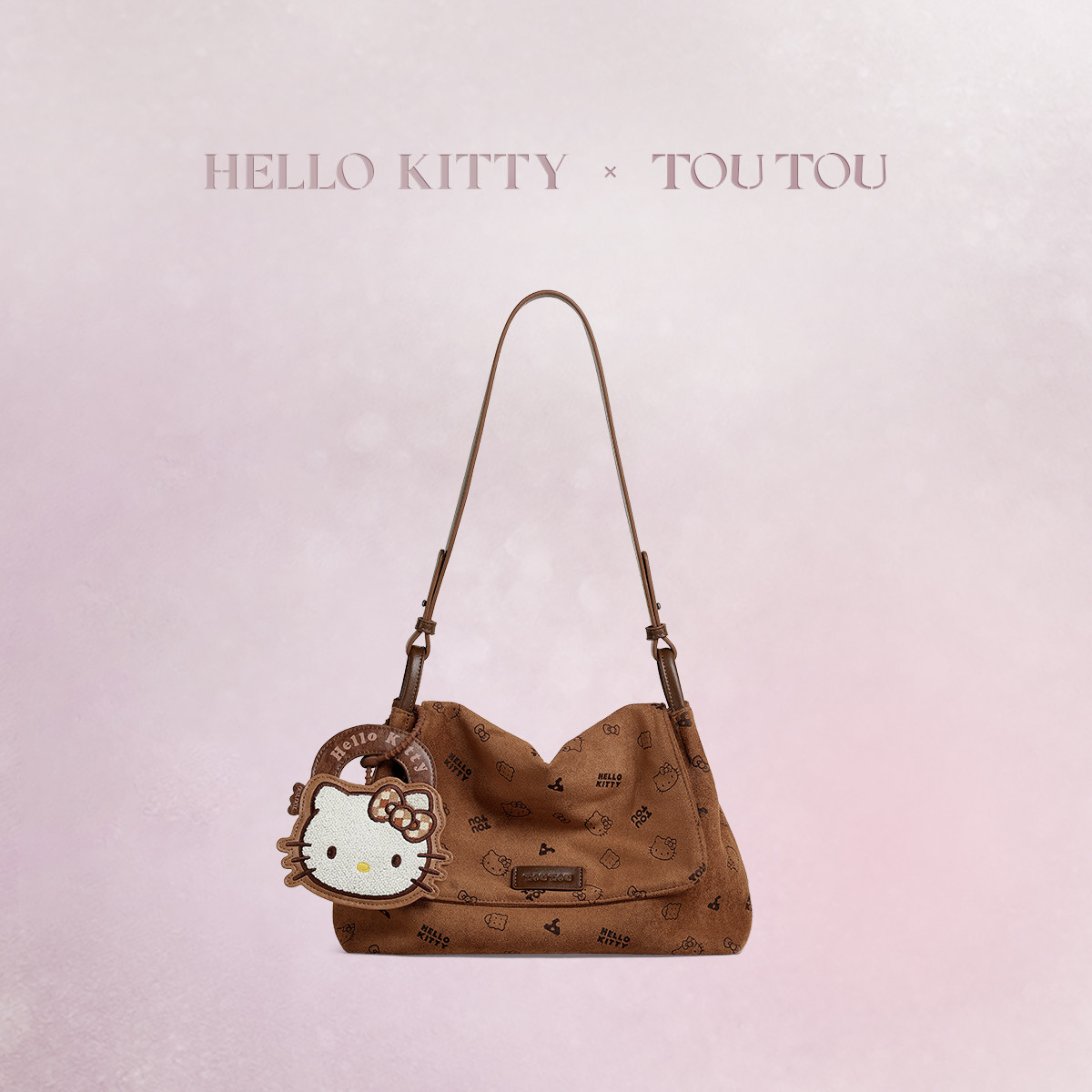 TOUTOUhellokitty联名三丽鸥凯蒂猫棕色通勤托特包女生生日礼物图片