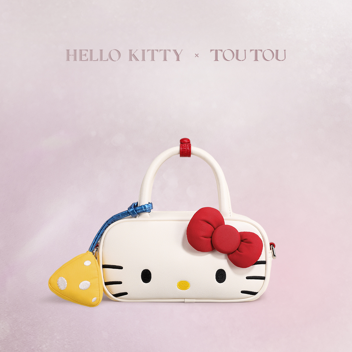 TOUTOU新款hellokitty联名保龄球波士顿包可爱少女手提斜挎包
