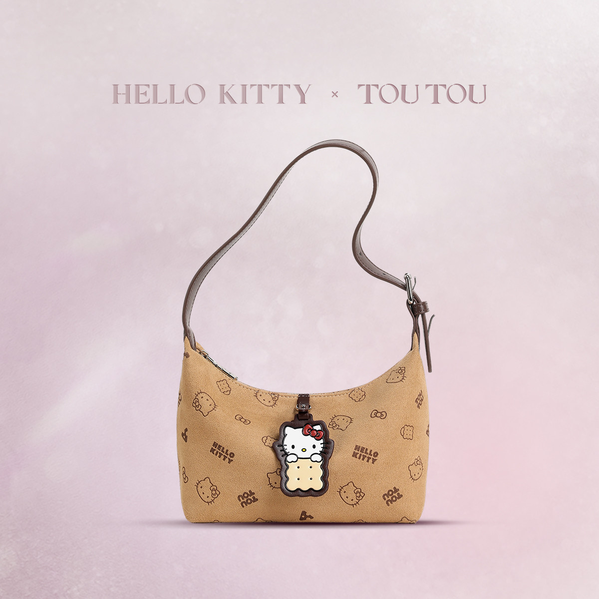 TOUTOUhellokitty凯蒂猫冬季麂皮腋下包手提斜挎包包女孩生日礼物,箱包皮具/热销女包/男包,腋下包,淘宝优惠券,粉丝福利购,淘宝优惠卷