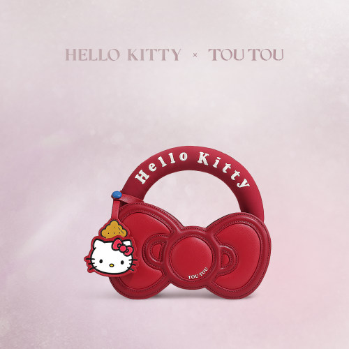 TOUTOUhellokitty联名三丽鸥女儿童蝴蝶结手提包新婚礼物红色包包