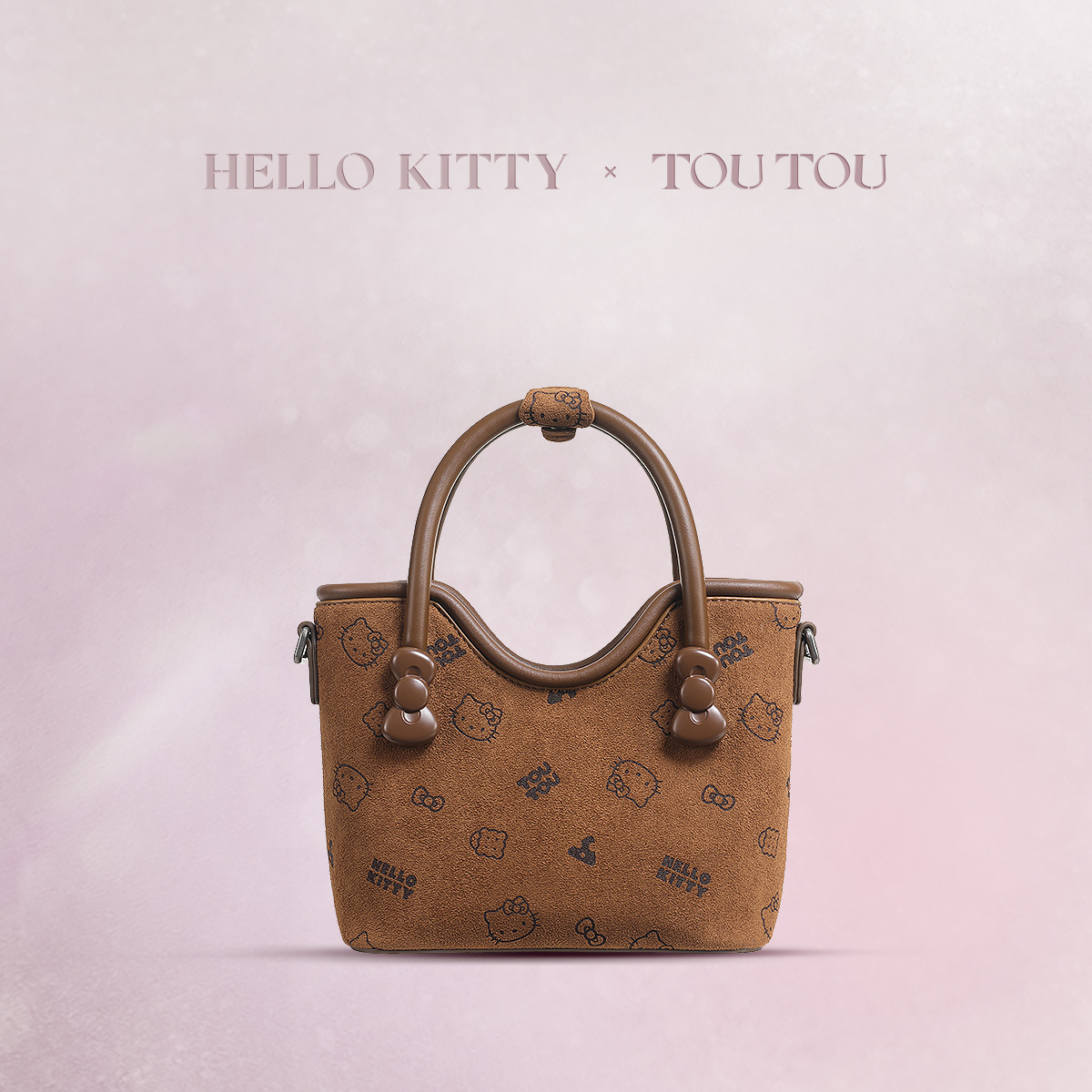 TOUTOUhellokitty凯蒂猫秋冬菜篮子托特包手提斜挎包圣诞生日礼物