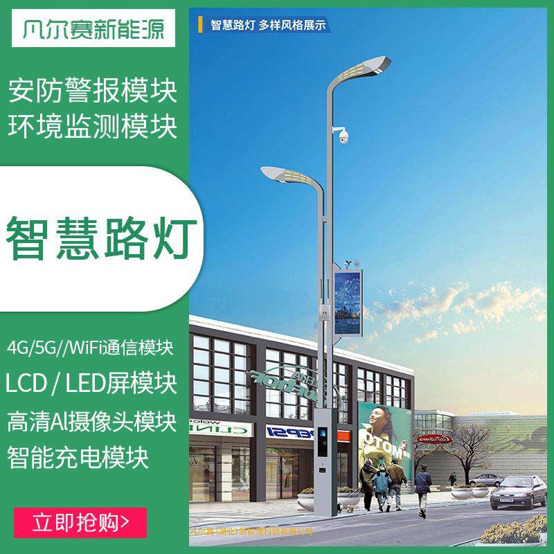 厂家智慧路灯户外5G监控充电桩lcd一体化太阳能城市智慧路灯