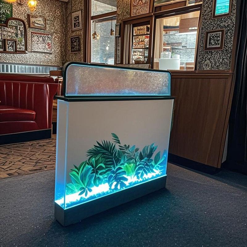 绿植隔断围栏屏风仿真花箱隔断墙装饰仿生景围挡卡座栅栏隔断餐饮