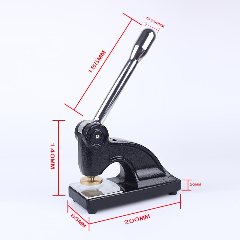 钢印机手动架黑色铸铁加长手柄重型架子压钢印印章章料章坯