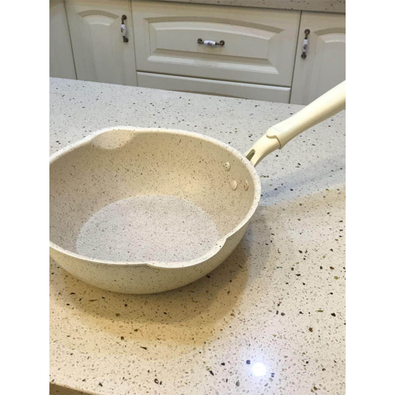 煎炒锅深型不粘锅麦饭石20cm24cm26cm28cm小型炒锅家用电磁炉燃气