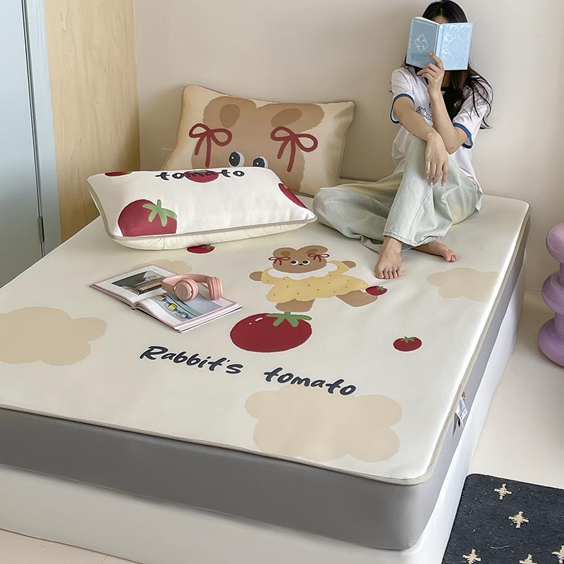 【富士商店】卡通凉感冰丝席冰藤凉席二三件套学生宿舍空调凉席子