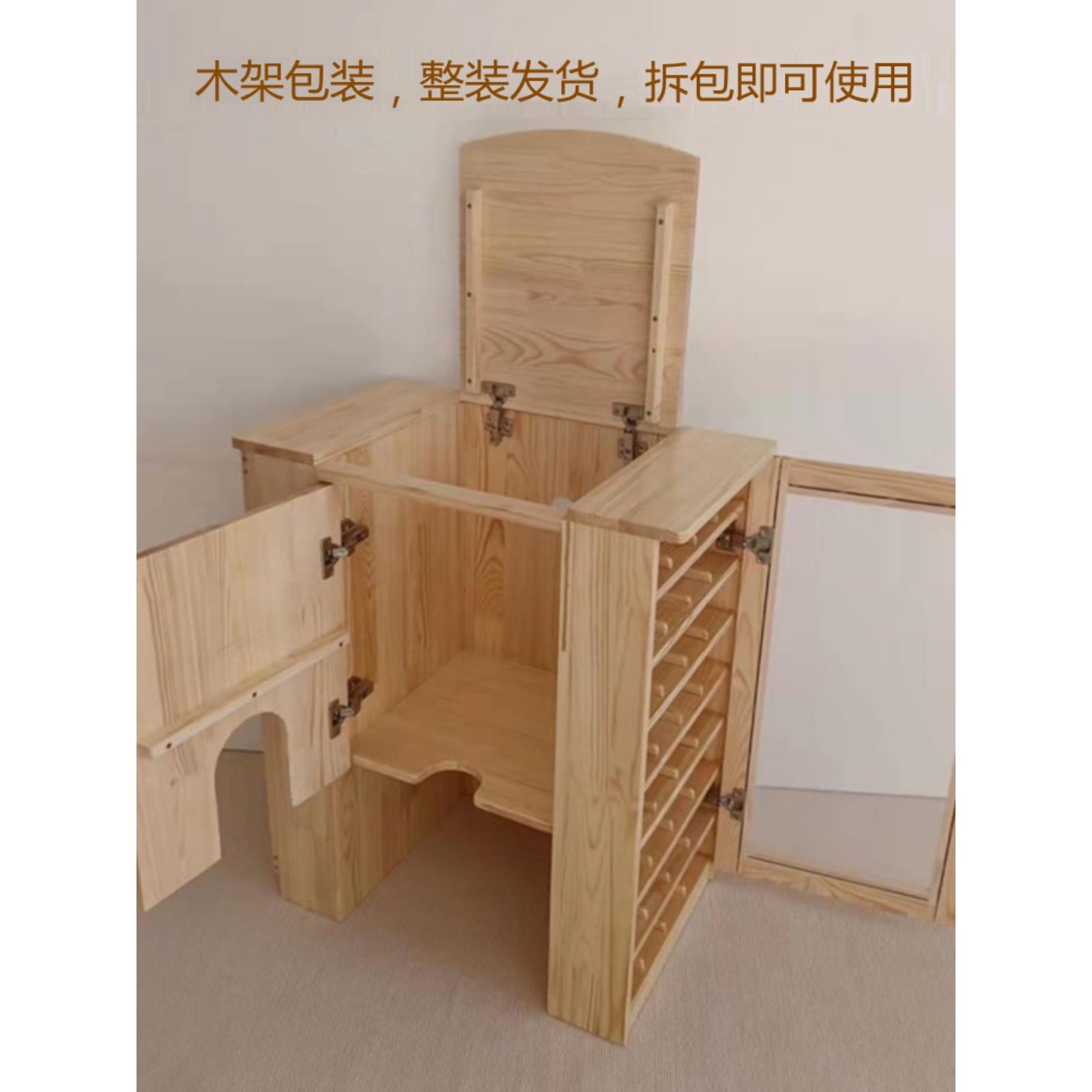 幼儿园口杯架茶杯柜水杯柜保温桶柜实木水桶柜毛巾口杯一体柜儿童