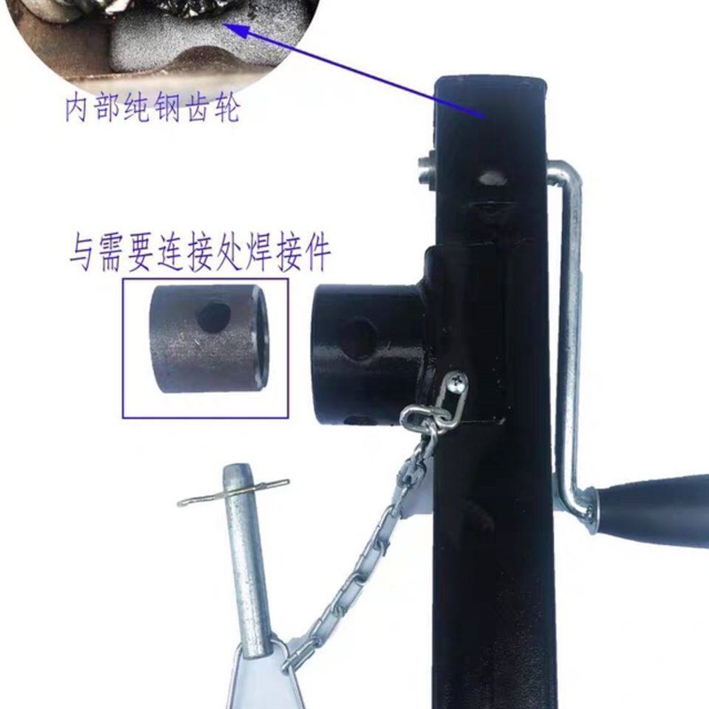 德国进口手摇拖车千斤顶支腿农具支撑架1吨 手动折叠拖拉机四轮车