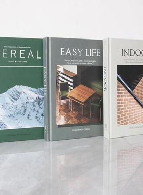 绿色系样板房装饰书可翻页仿真书样板间售楼处陈列摆场道具书