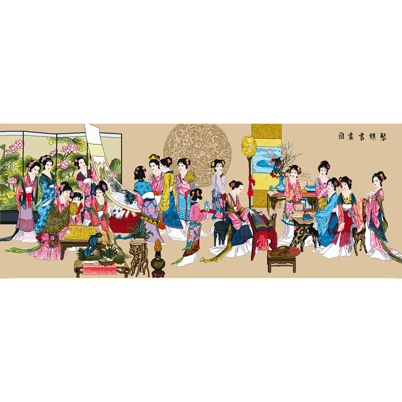 精选新款5D钻石画满钻客厅琴棋书画十二金钗十字绣大幅点贴钻石绣,居家布艺,十字绣套件,淘宝优惠券,粉丝福利购,淘宝优惠卷