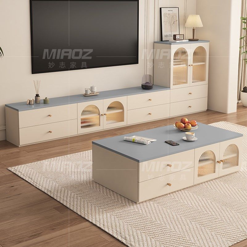 精选电视柜茶几一体组合家用收纳储物柜子实木可定制客厅落地电视,住宅家具,电视柜,淘宝优惠券,粉丝福利购,淘宝优惠卷