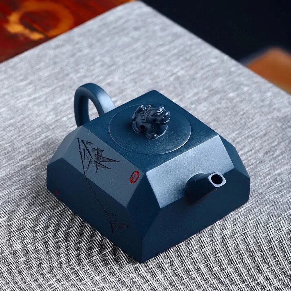 精选精品国工紫砂壶珍藏天青泥四方吉兽茶壶名家纯全手玉玺单壶李,餐饮具,茶壶,淘宝优惠券,粉丝福利购,淘宝优惠卷