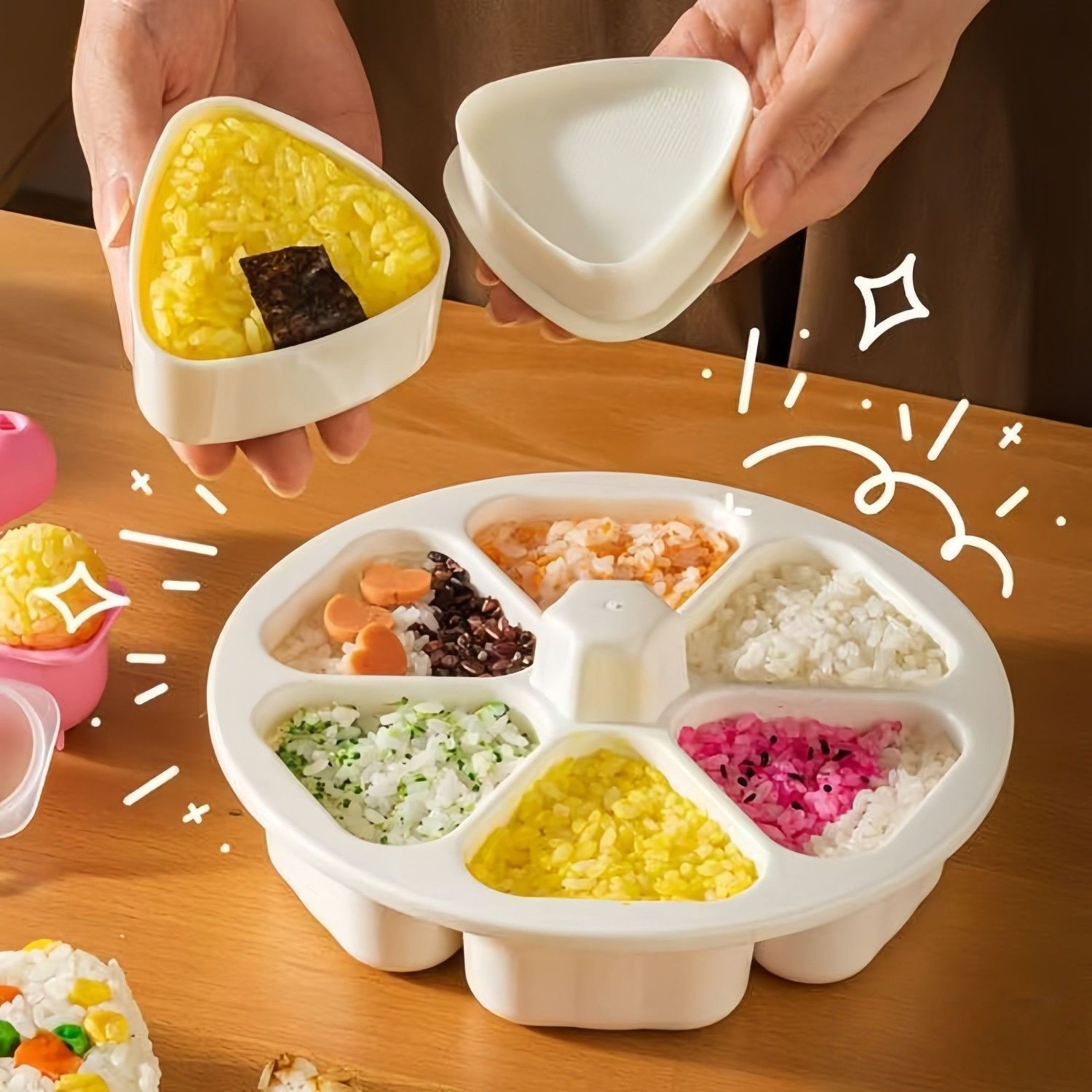 三角饭团模具日式6格做寿司米饭神器食品级宝宝儿童安全辅食工具