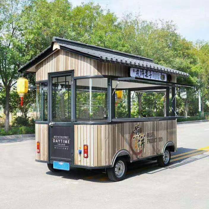 厂家移动餐车夜市街边移动小吃车街边炸串早餐车四轮电动移动餐车