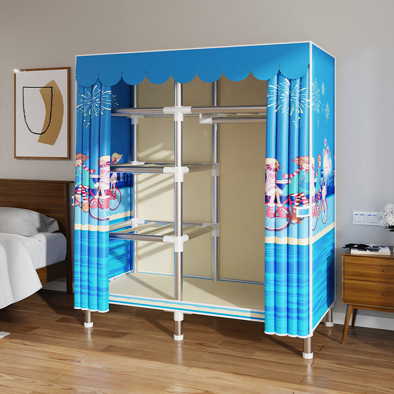 简易衣柜家用卧室布衣柜全封闭拉链牛津布加厚出租房结实耐用衣橱,住宅家具,简易衣柜,淘宝优惠券,粉丝福利购,淘宝优惠卷