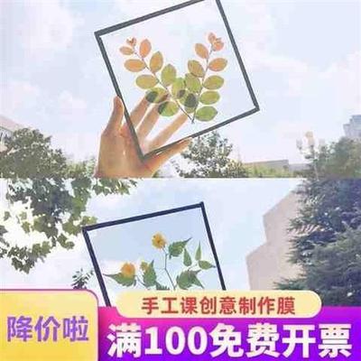 昆虫翅膀手账植物叶片工艺塑封花瓣书签自封4寸照片冷裱膜自粘