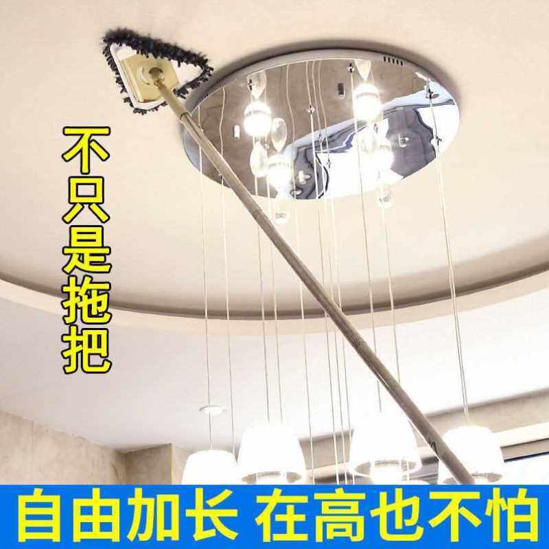 大号三角拖把多功能擦墙面顶棚拖地板擦车玻璃清洁刷除尘可旋转拖
