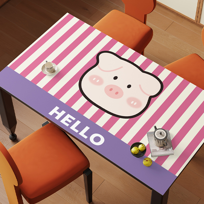 贝栖卡通小猪防油防水防烫桌垫
