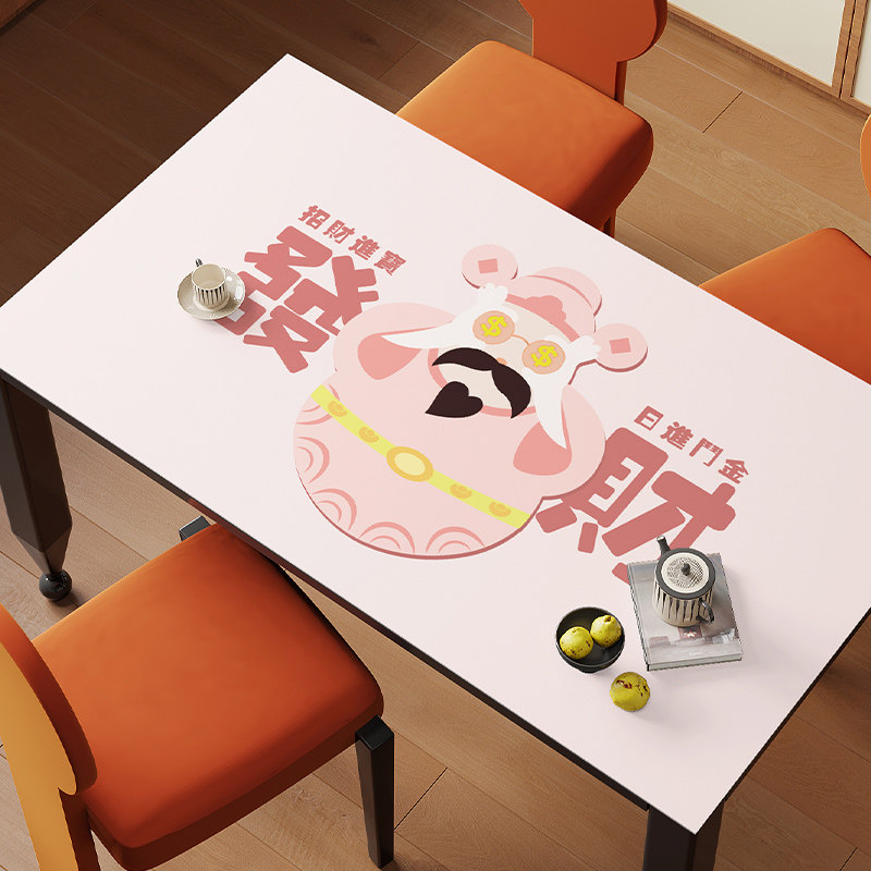 发财喜庆餐桌垫防油防水防烫pvc台面皮革桌面保护垫茶几垫子桌布,居家布艺,桌布,淘宝优惠券,粉丝福利购,淘宝优惠卷