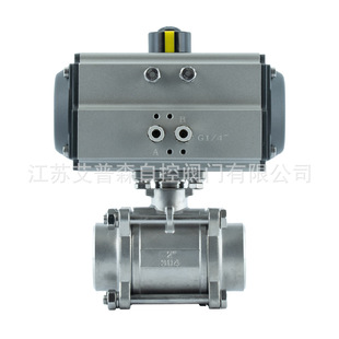 316L气动三片式 16P不锈钢304 焊接球阀 Q661F 艾普森气动焊接球阀