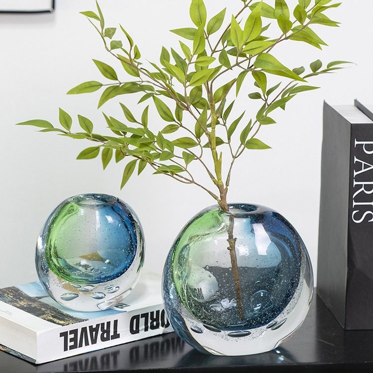 简约玻璃花瓶摆件创意客厅餐桌插花现代轻奢琉璃气泡花瓶桌面装饰,模玩/动漫/周边/娃圈三坑/桌游,文化/体育周边,淘宝优惠券,粉丝福利购,淘宝优惠卷