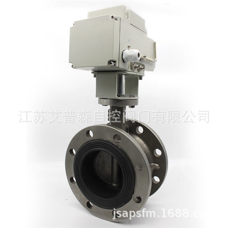 不锈钢软密封法兰蝶阀-电动不锈钢软密封法兰蝶阀D941X-16P