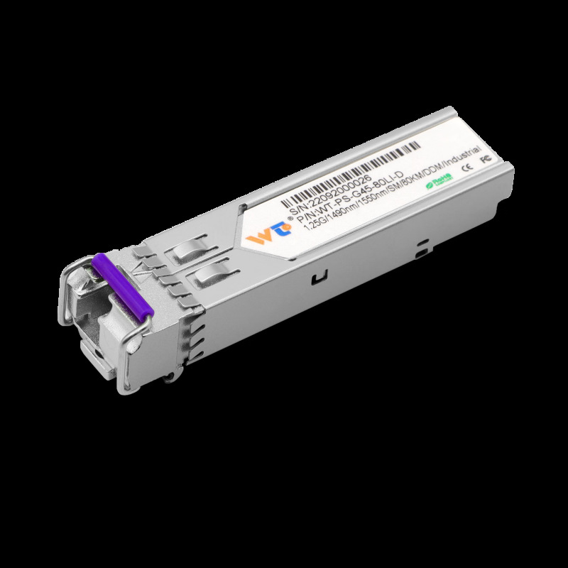 源拓WT-PS-G45-80LI-D  SFP千兆单模单纤80公里工业级 (1490 / 15