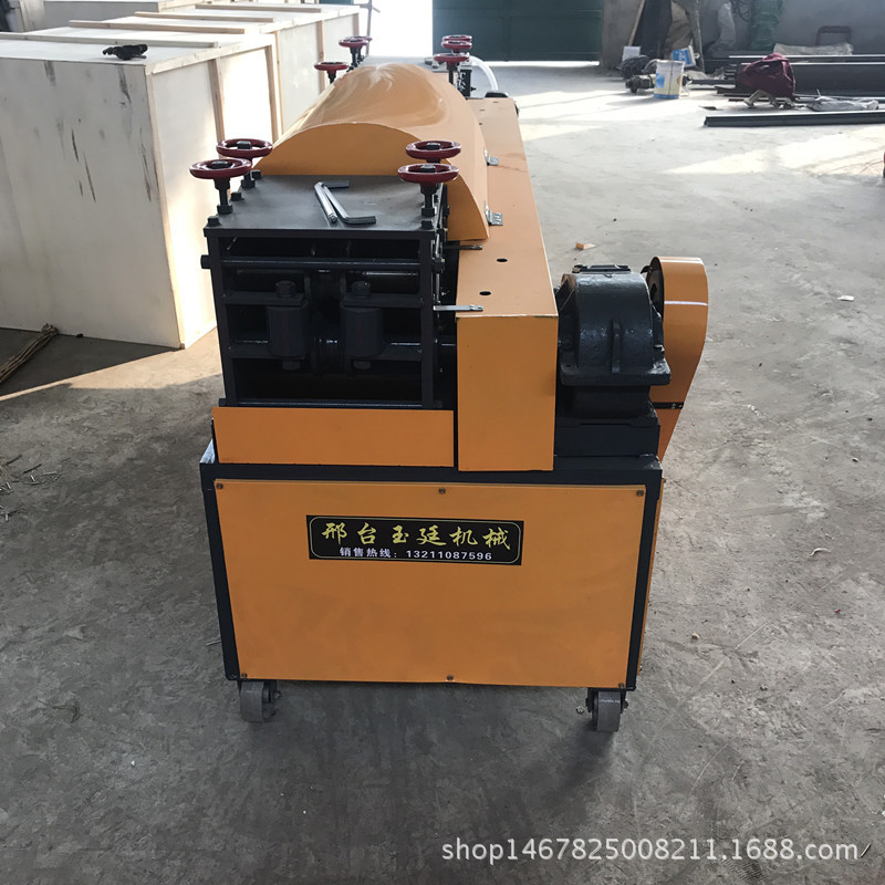 山东临沂 曲线调直脚手架钢管调直除锈喷漆一体机 新型自动直管机