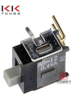 日本NKK AS12AH AS-12超小型滑动开关 3脚2档 直角型配有支架