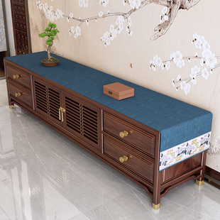 中式电视柜盖巾新中式茶几桌布防尘防烫长方形垫布书桌餐桌布桌旗