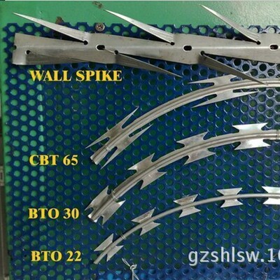 厂家机场防护刺绳 防盗刀片刺绳 涂塑刺线 蛇腹网 BTO-22